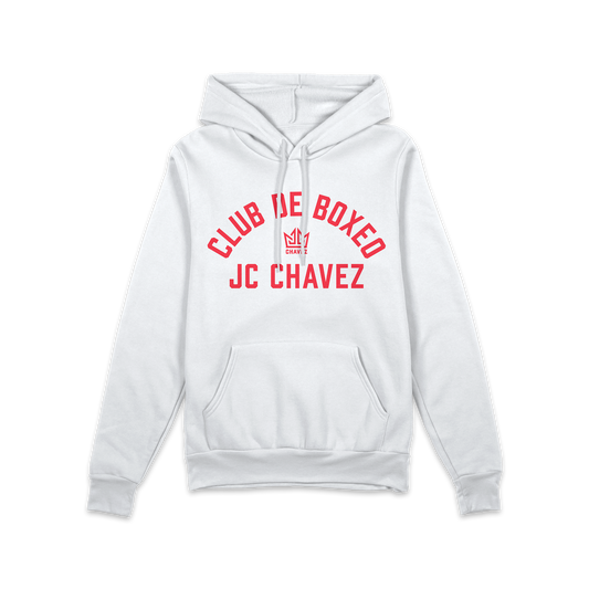 Sudadera hoodie "Club de Boxeo" blanca caballero